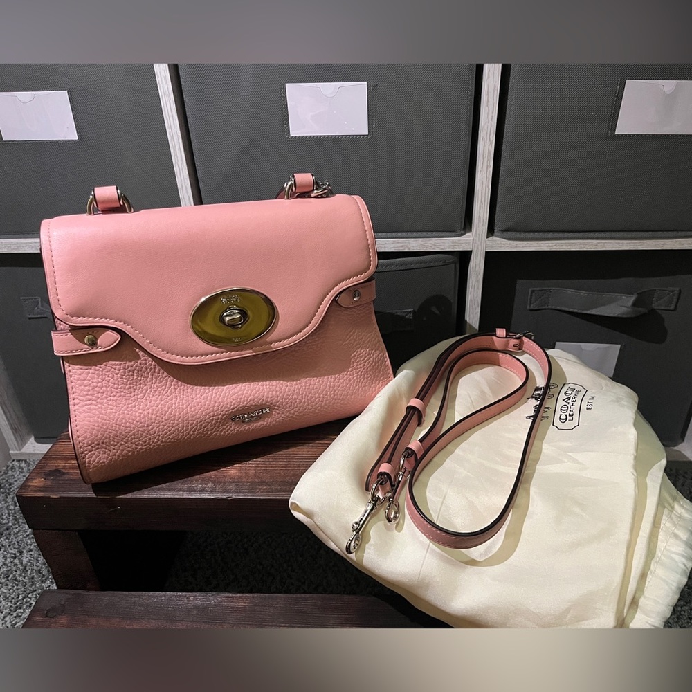 Coach Pink Pebbled Purse w dust bag